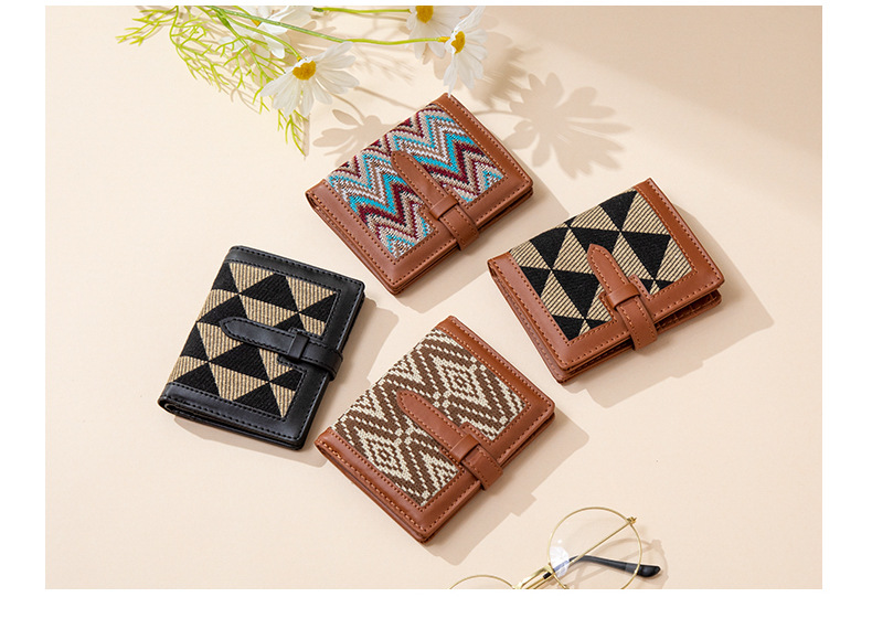 Women's Stripe Plaid Pu Leather Magnetic Buckle Wallets display picture 6