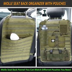 Molle Car Seat Tactical Sling Bag, Multi-purpose Military Enthusiast Car Storage Bag Sling Pad Accessory Seat Cover