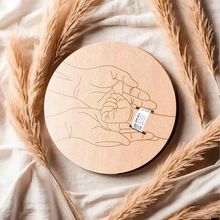 跨境新款木制婴儿出生手环木片纪念牌木质标志新生儿手链展示牌