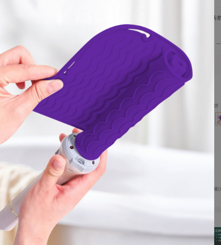 Herramientas de peluquería alisador de cabello almohadilla aislante de silicona barra de cabello curl cubierta aislante de cabello especial de cabello abrazadera eléctrica antideslizante antifalgas de goma