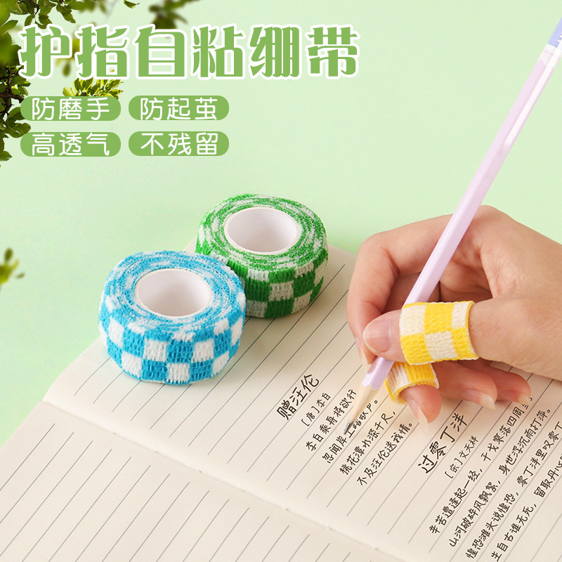 Intelectual derecho escritura dedo guardia vendaje estudiante dedo guardia cinta anti-desgaste anti-capullo artefacto autoadhesivo mano de dibujos animados cuerda dedo guardia