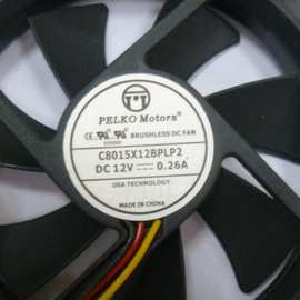 全新派尔可PELKO MOTORS C8015X12BPLP2 12V 0.26A 风扇 8015