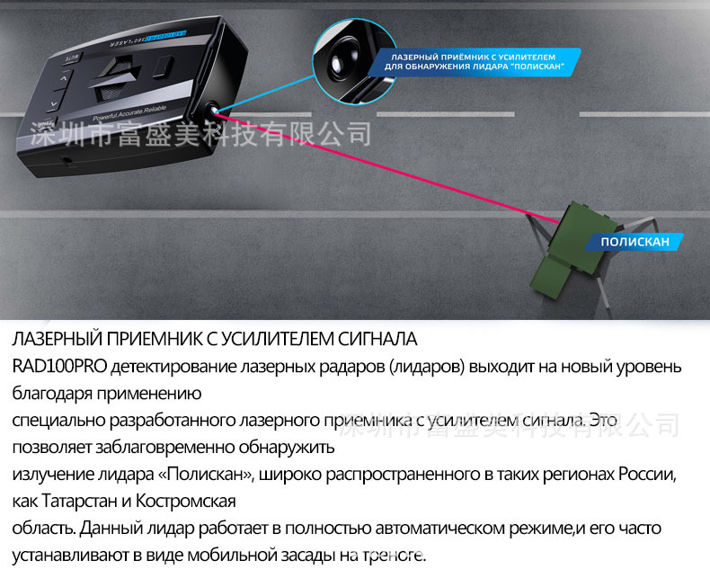 Cross-Border Foreign Trade Russia-Specific Automotive Gps Positioning Fixed Mobile Lidar Speed Detection Radar Detector