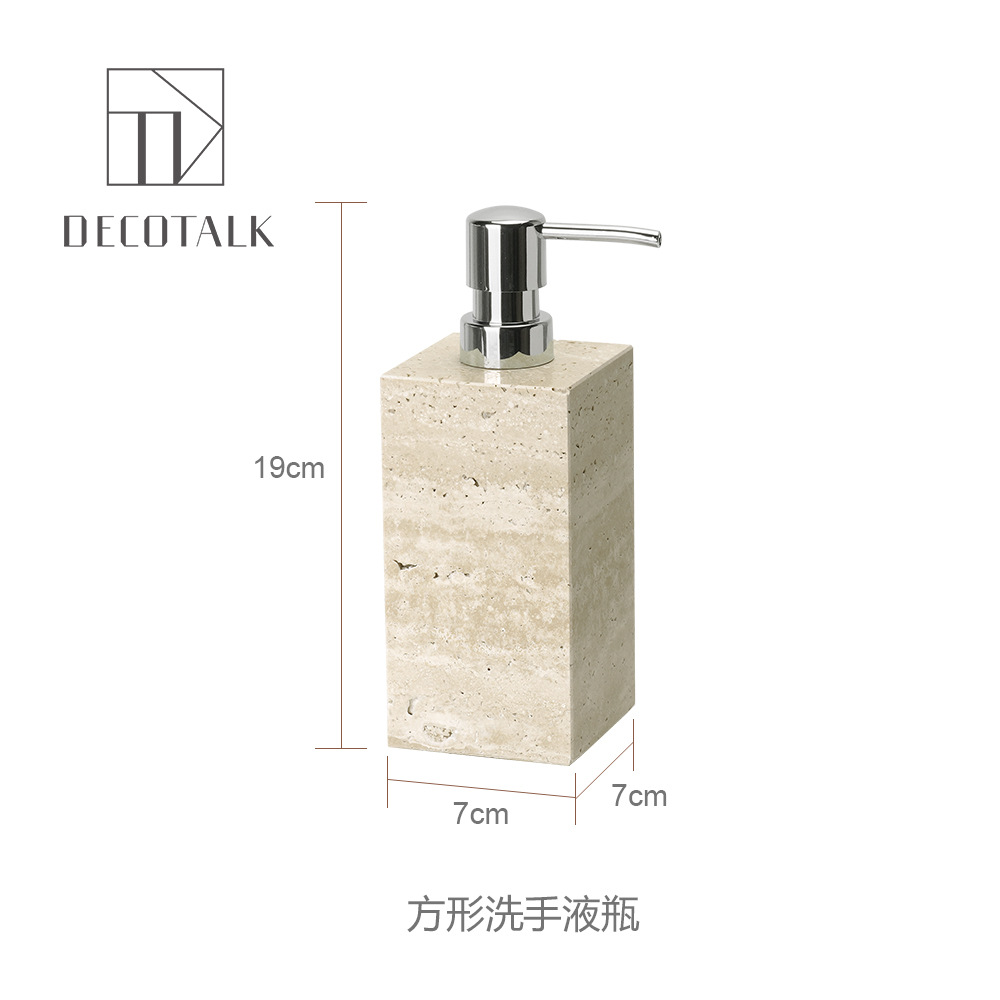 Huangdong Stone Baño de baño de cinco piezas conjunto de lavado conjunto de inodoro de mármol bandeja modelo decoración de la habitación "Viento silencioso"