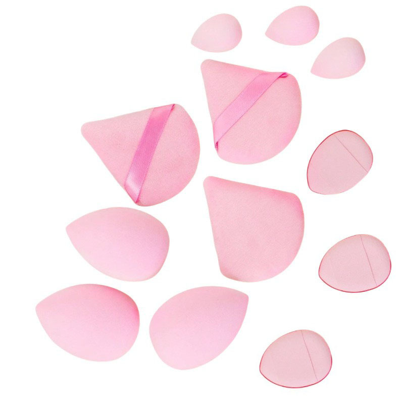 Juego de 12 piezas de huevo de belleza de color sólido popular transfronterizo, mini borla de polvo para pulgar, polvo suelto flocado, cojín de aire, huevo de maquillaje image 9
