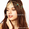 Chain, headband from pearl, hair accessory, European style, with gem, suitable for import