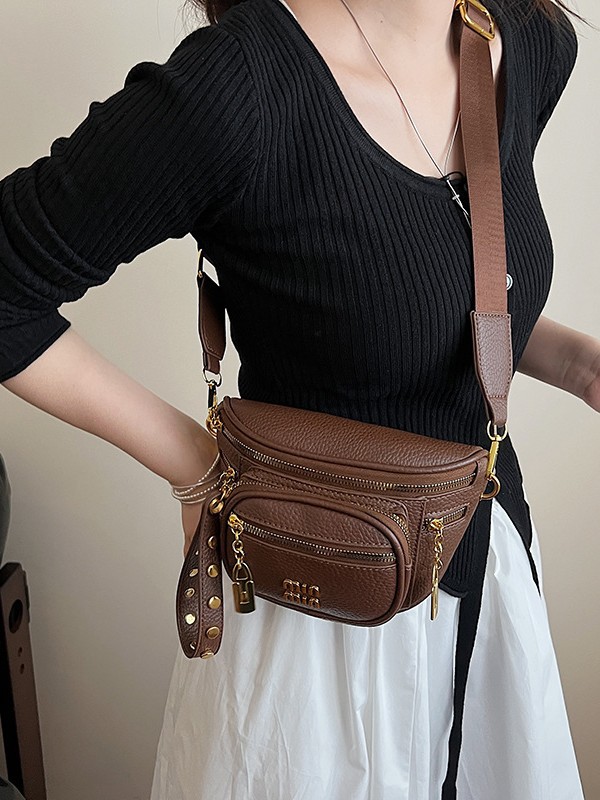 Bolso de pecho de mujer de alta gama Bolso de mensajero de moda de nueva tendencia transfronteriza Bolso de hombro de diseño multicapa de nicho para mujer