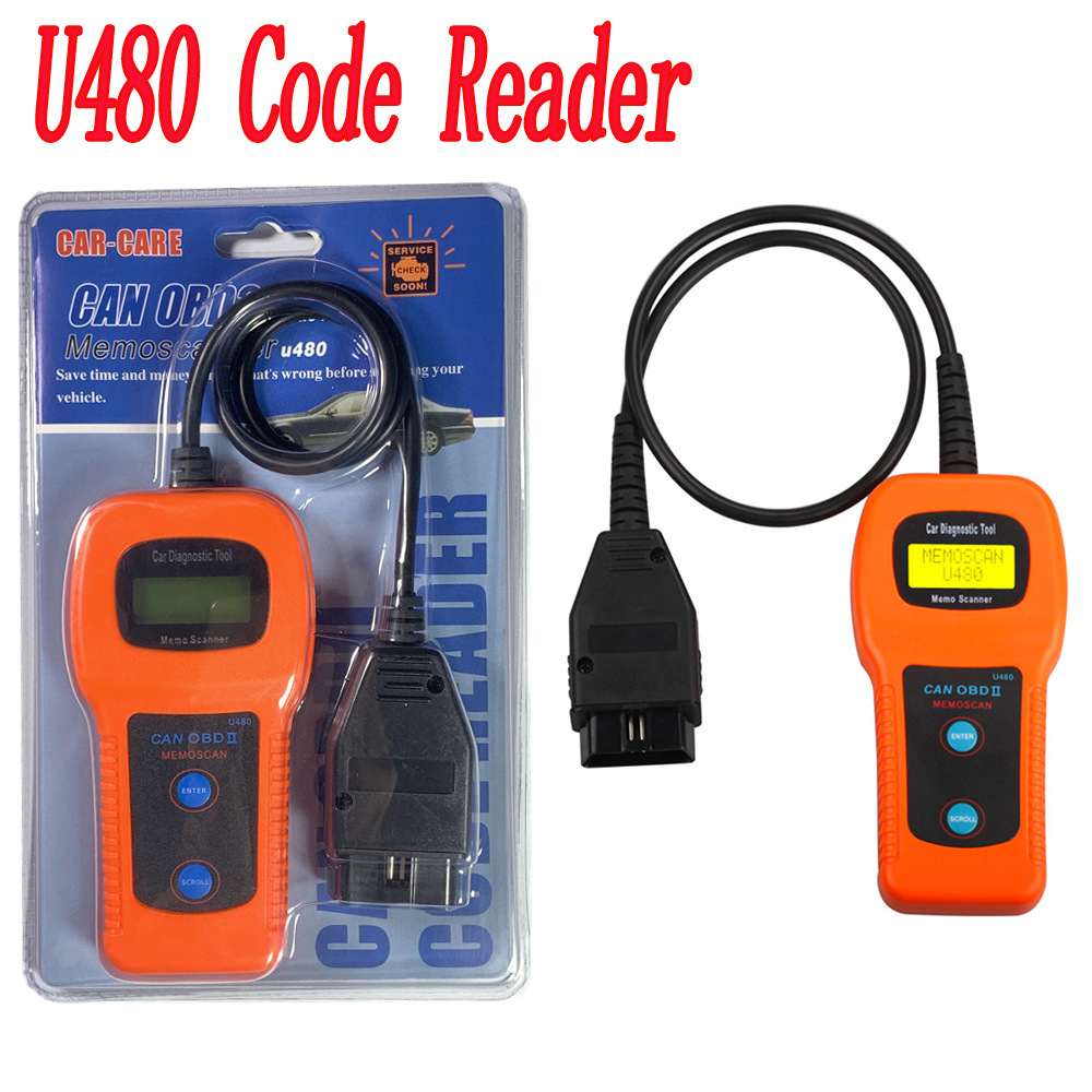跨境U480 OBD2 CAN BUS Engine Code Reader 汽车故障码检测仪