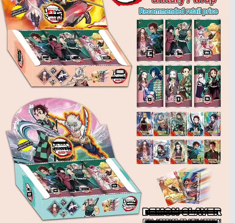 데몬 슬레이어(팩당 5개) 전체 상자를 구매하고 36의 배수로 촬영하세요.