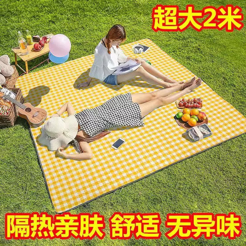 户外野餐垫防水防潮加厚垫帐篷地垫便携收纳野炊郊游露营布草地垫