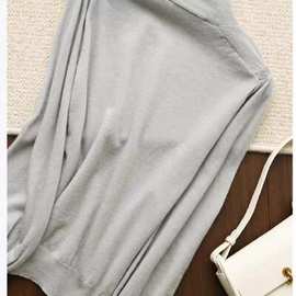 2025新款减龄民族特色服配高级感手工钉珠蓝灰色毛衣女款秋冬季