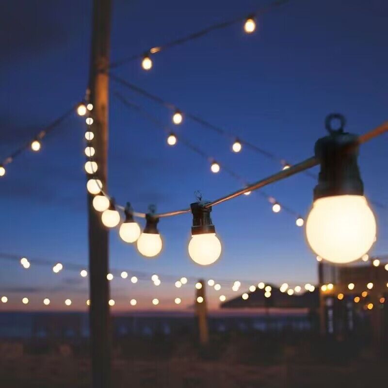 Outdoor camping ambiance light string waterproof LED large round ball colorful lights tent canopy decoration night market stall setup arrangement