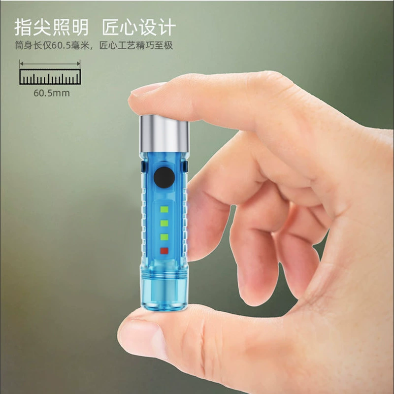 Сильный легкий перезаряжаемый самооборона, длинный супер яркий фонарик, уличный Многофункциональный Аварийный студенческий бытовой мини-фонарик