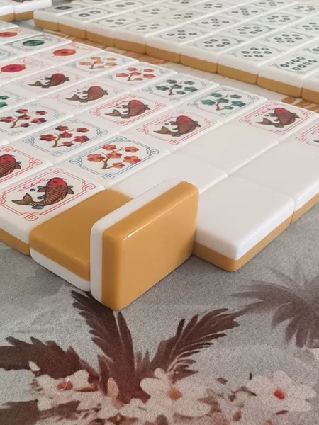 Cross-border American-style Mahjong factory, acrylic two-layer wholesale Mahjong 36MM, ginger yellow, Feihe trader