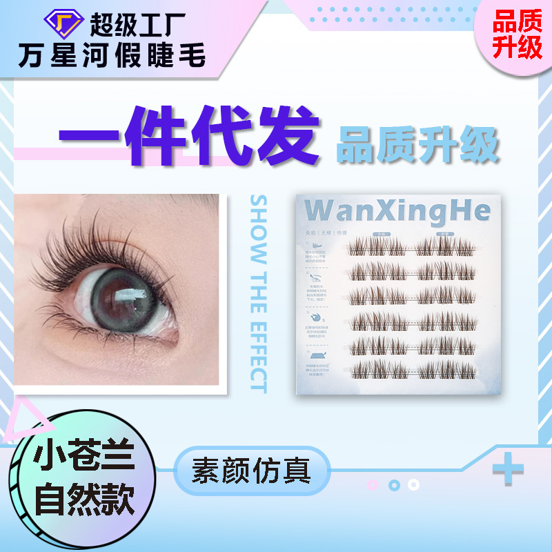 Stem-Free Glue-Free False Eyelashes Black Brown Freesia Upper Eyelashes 2025 New 9mm Short Eyelashes Makeup Artist Stem-Free Glue-Free False Eyelashes Black Brown Freesia Upper Eyelashes 2025 New 9mm Short Eyelashes Makeup Artist