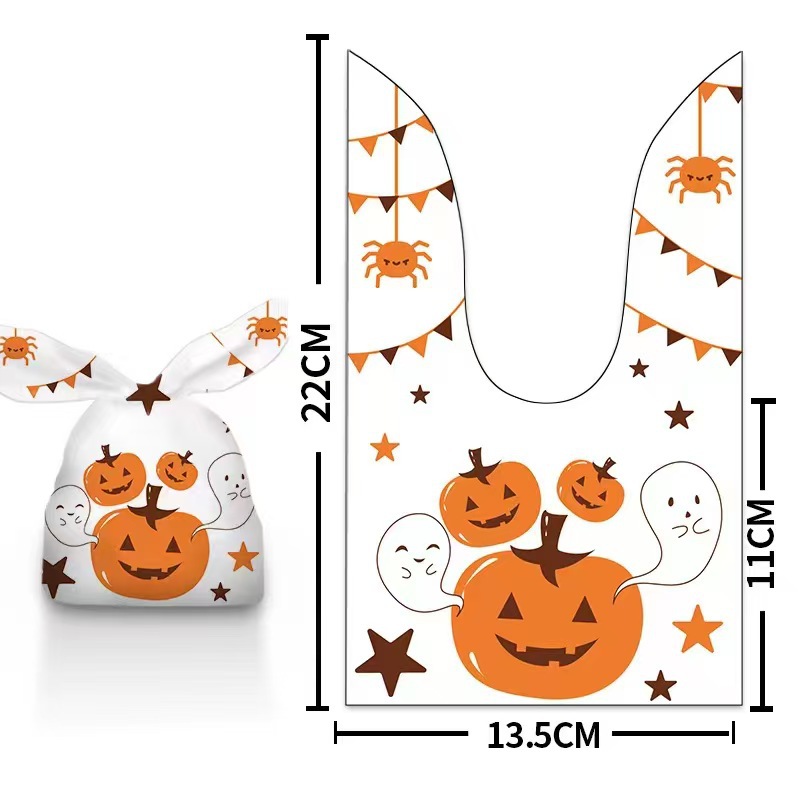 유령 호박 [토끼 귀 가방], 비닐 봉투, 14*23cm 10개