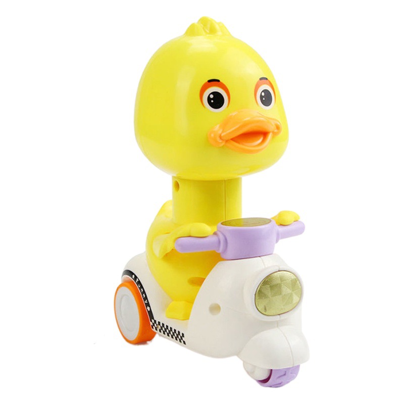Tiktok popular en línea presionando pequeño pato Tire hacia atrás coche de juguete motocicleta puesto de juguete niños juguete de dibujos animados