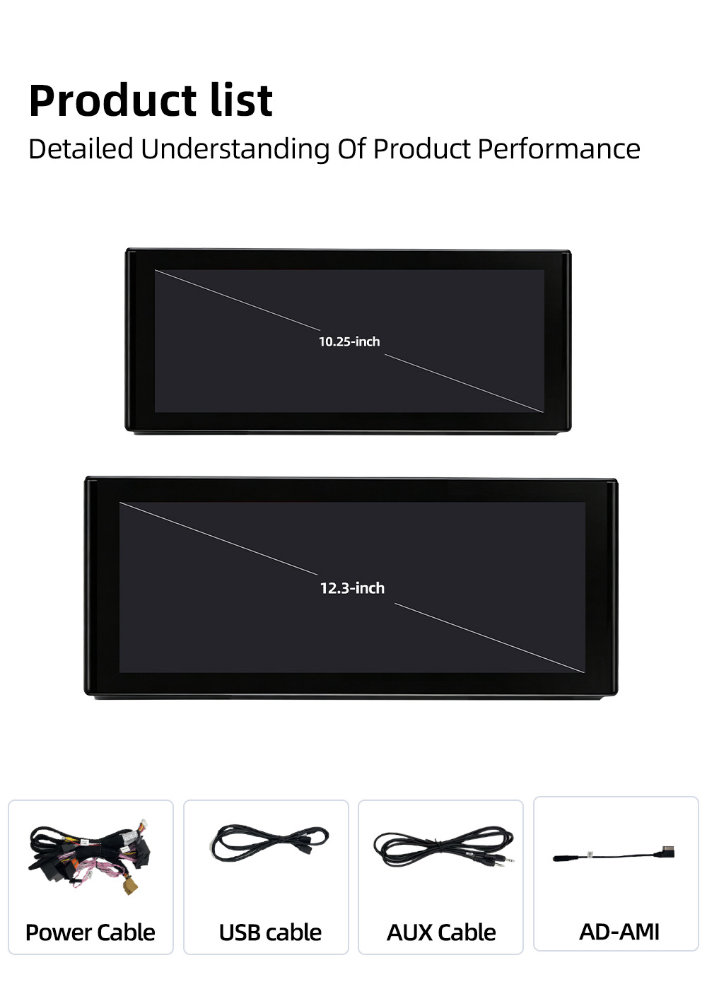Car-mounted central control large screen suitable for Audi A3 8V 2013-2018, Android navigation, Bluetooth, wireless Carplay