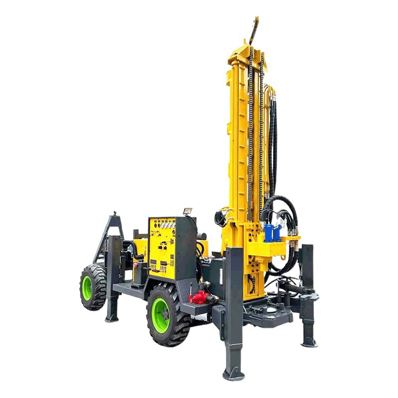 300 м колесная пневматическая буровая установка для бурения скважин тяговая пневматическая буровая машина большая гидравлическая разведочная буровая машина