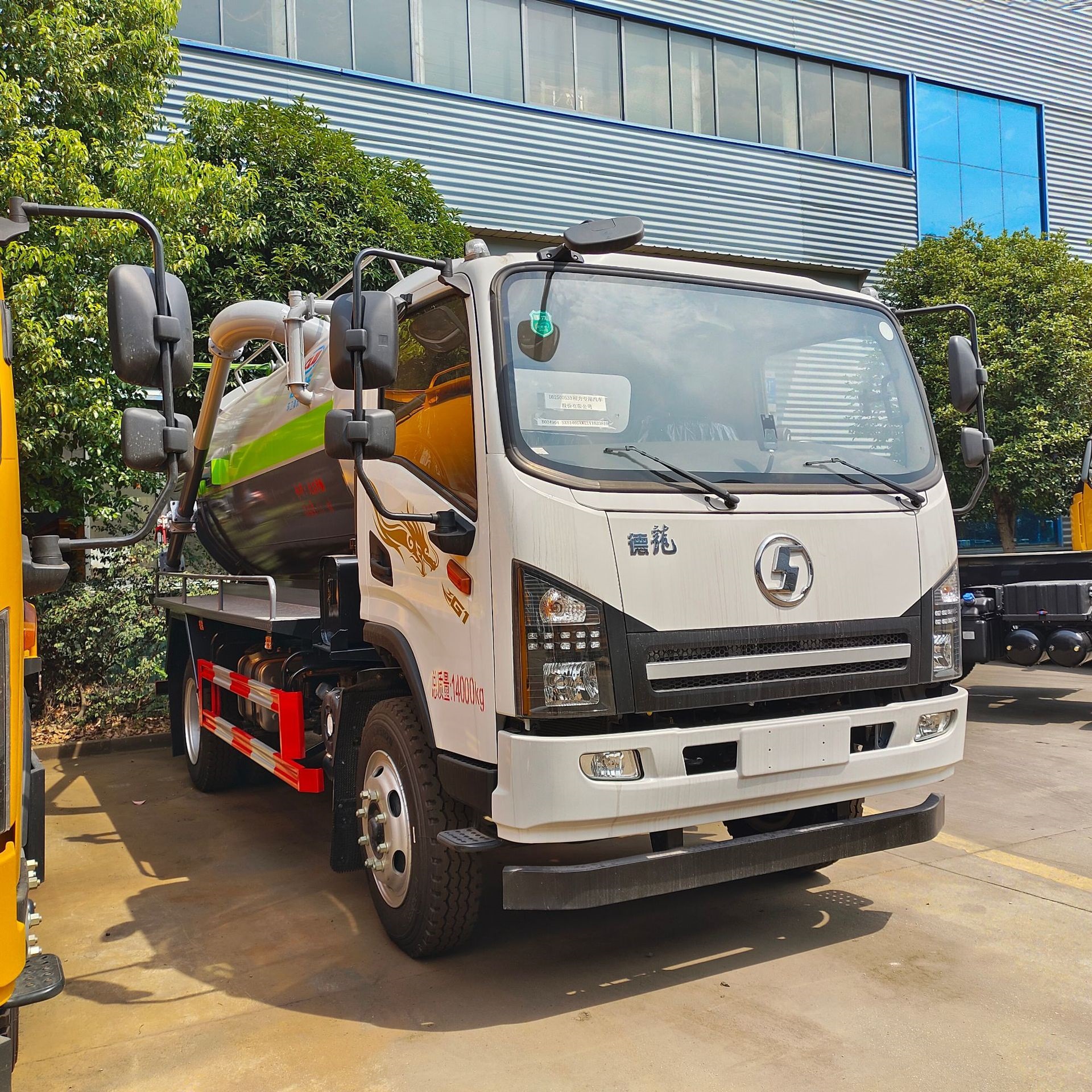 陕汽12方大吸力真空抽污车污水转运车带自卸功能使用方便