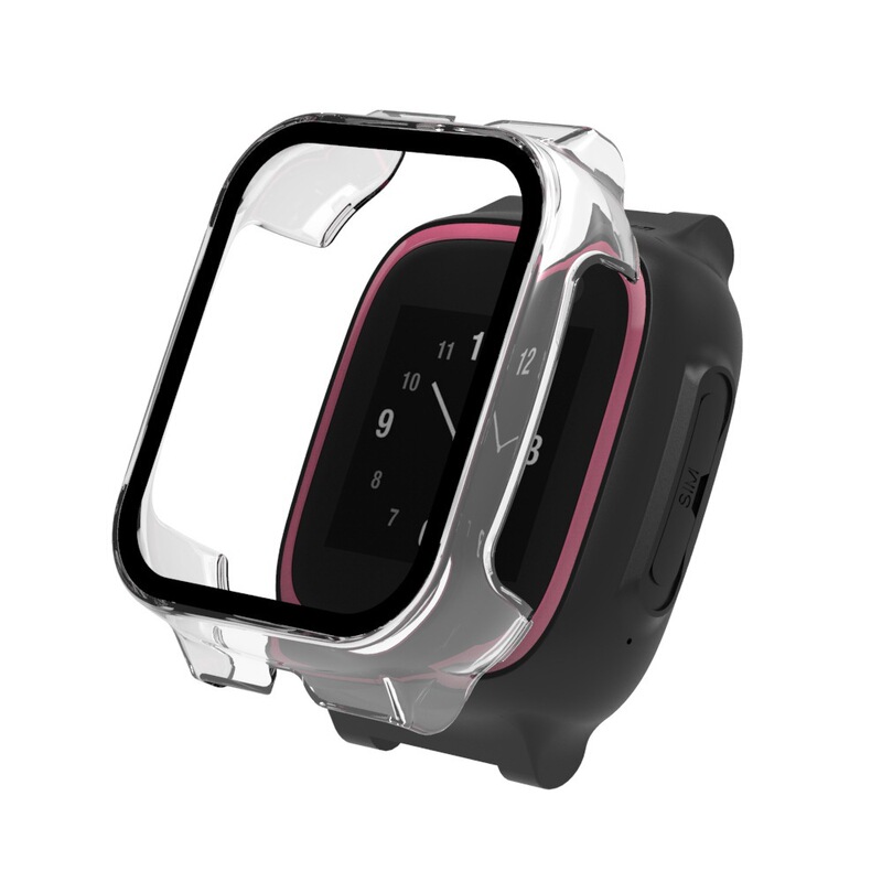 For xplora X5 Play children's watch protective case tempered glass + PC case all-in-one protective case