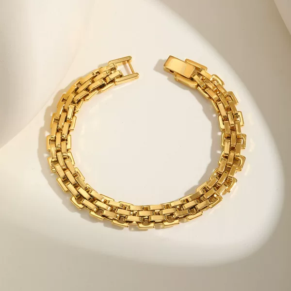 European and American jewelry stainless steel strap bracelet plated 18K gold fashion jewelry batch hair blue Xin BR-1318