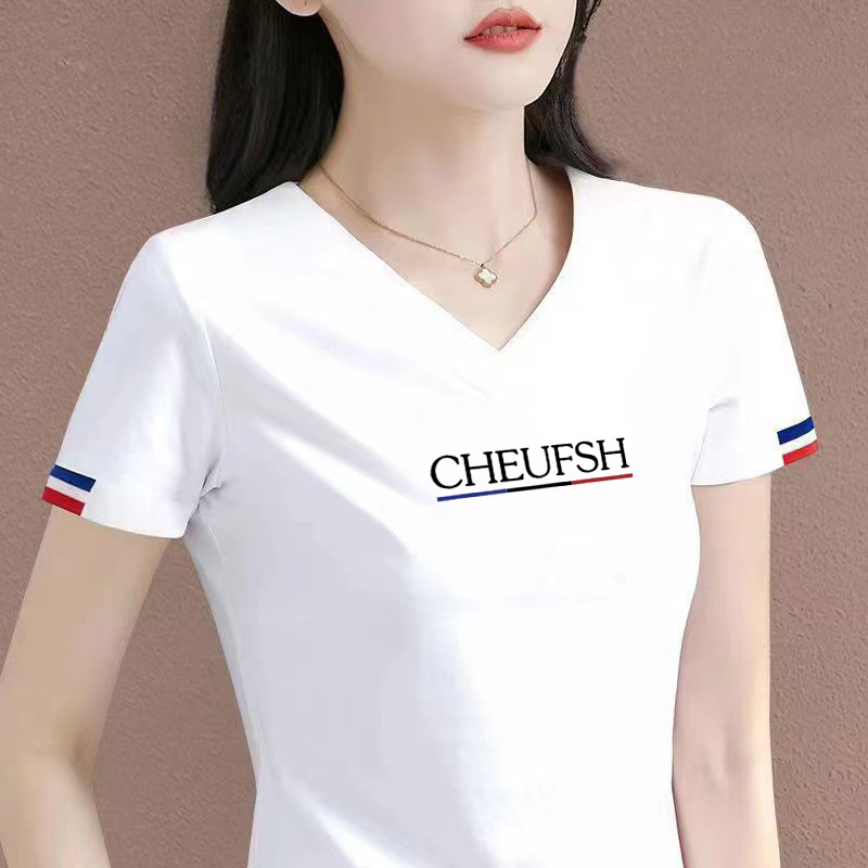 Pure Cotton Short-Sleeved T-Shirt for Women, Summer 2026 New Fashion Casual Slimming Stylish Top for Middle-Aged Moms to Wear Outside