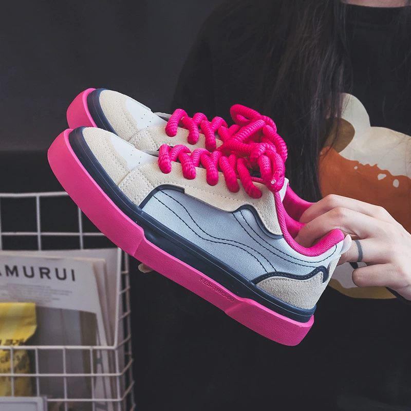 Spot 2024, весенне-осенние новые студенческие повседневные универсальные женские кроссовки на толстой подошве с дофамином H1075