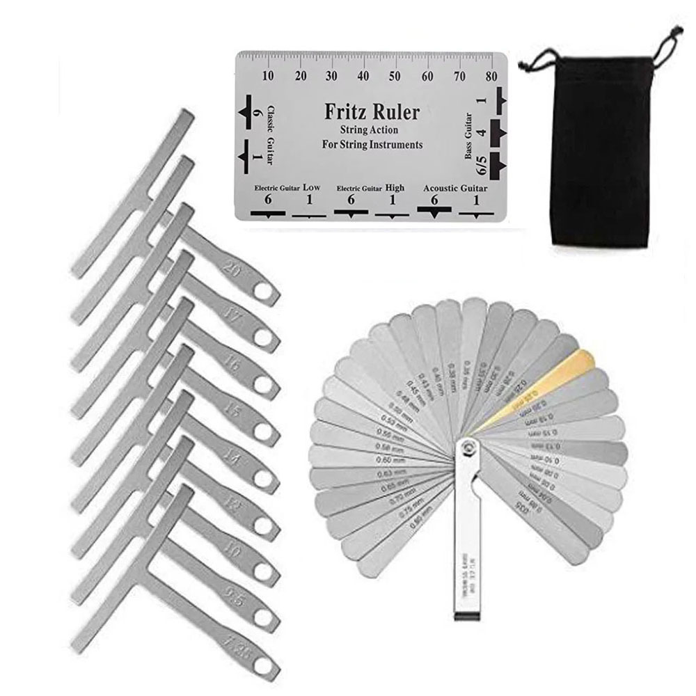 Herramienta de medición de guitarra altura de acordes regla de brecha regla diapasón Radian regla guitarra DIY herramienta de medición traje image 1