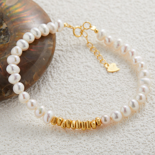 S925 Pure Silver Natural Freshwater Pearl Necklace for Women - High-End Design, Unique Minimalist 