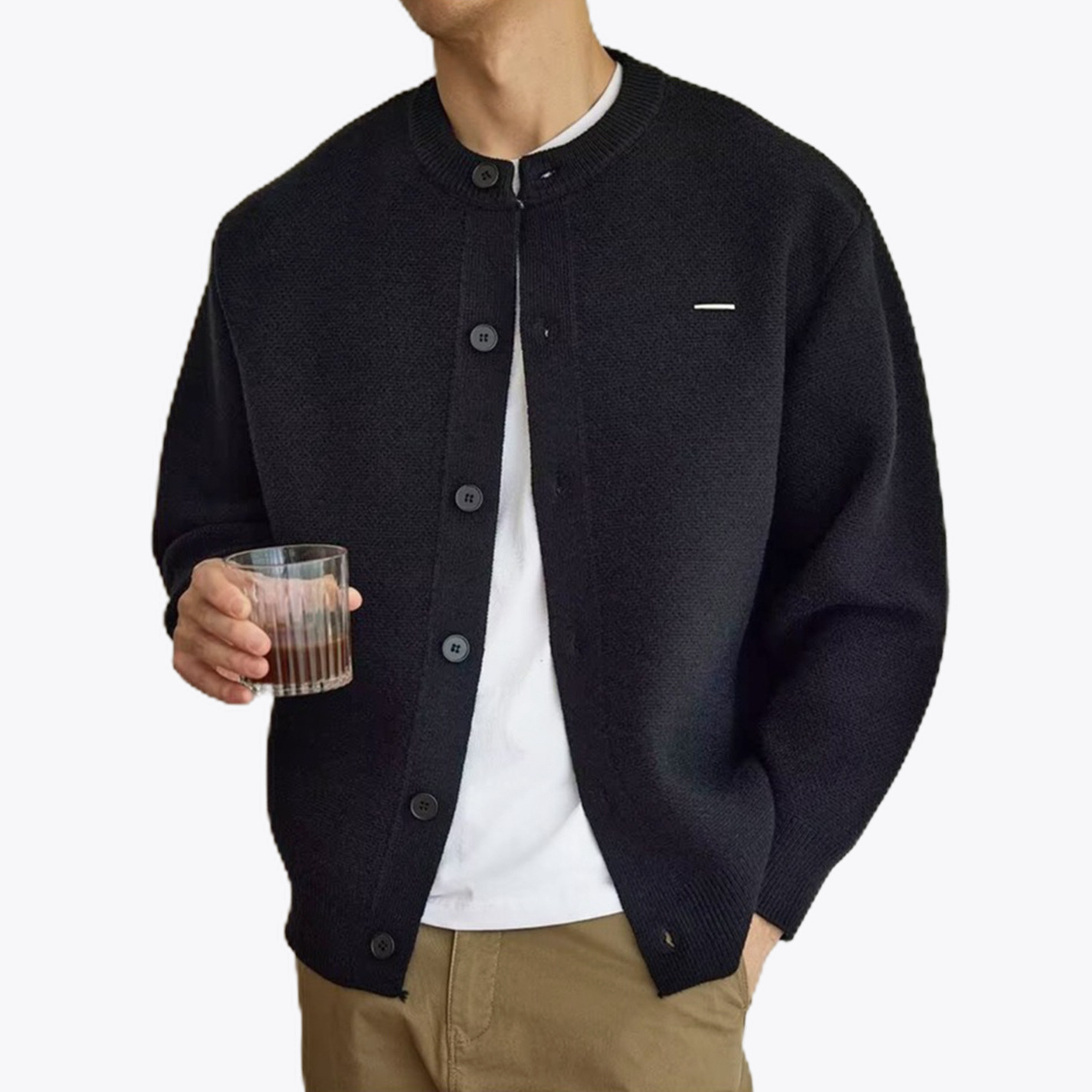 Explosiones transfronterizas de tamaño europeo suéter de jersey de gran tamaño cardigán chaqueta de color sólido fábrica de negocios al por mayor