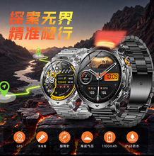 AK119新品跨境户外三防智能手表GPS定位海拔气压 指南针蓝牙通话