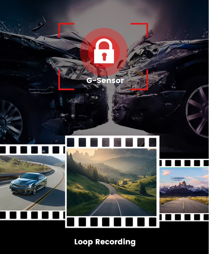 Cross-border 3.69inch New Model HD 4K+4G Dash Cam ADAS HD Night Vision BSD Front and Rear Recording
