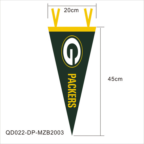 Felt pennant football team flag felt flag hanging flag fan supplies triangular felt flag manufacturer wholesale