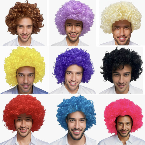 Men's Short Wig with Cartoon Design for Cosplay Performances and Party Events—Short, Curly Style
