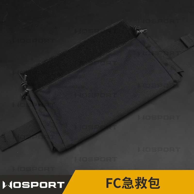 (2개) WOSPORT FC 응급 처치 키트 휴대용 다기능 대용량 전술 가슴 확장 의료 키트 단색