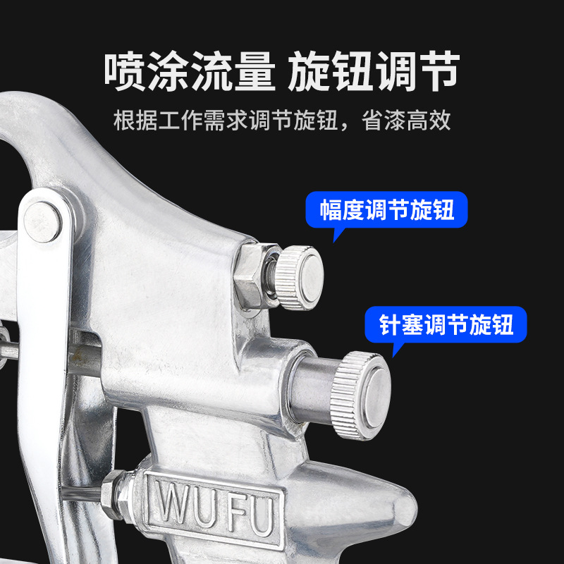 Wufu PQ-2 PISTOLA DE PULVERIZACIÓN neumática pintura de látex pistola de pulverización de alta atomización herramientas neumáticas muebles pistola de pulverización de pintura