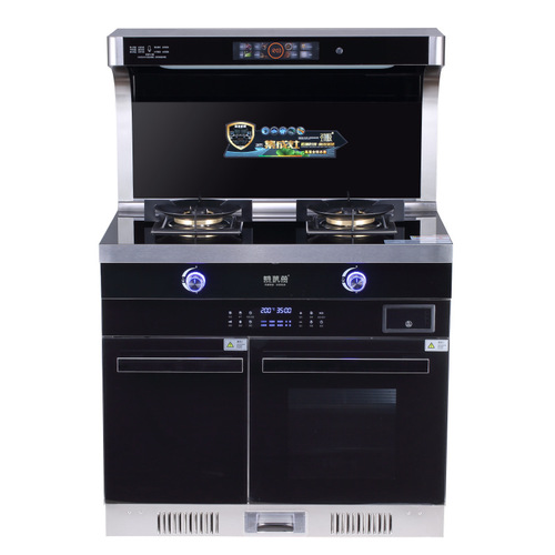 Integrated stove home use first-class energy-saving smoke cooker set with voice and touch automatic cleaning, home integrated stove wholesale