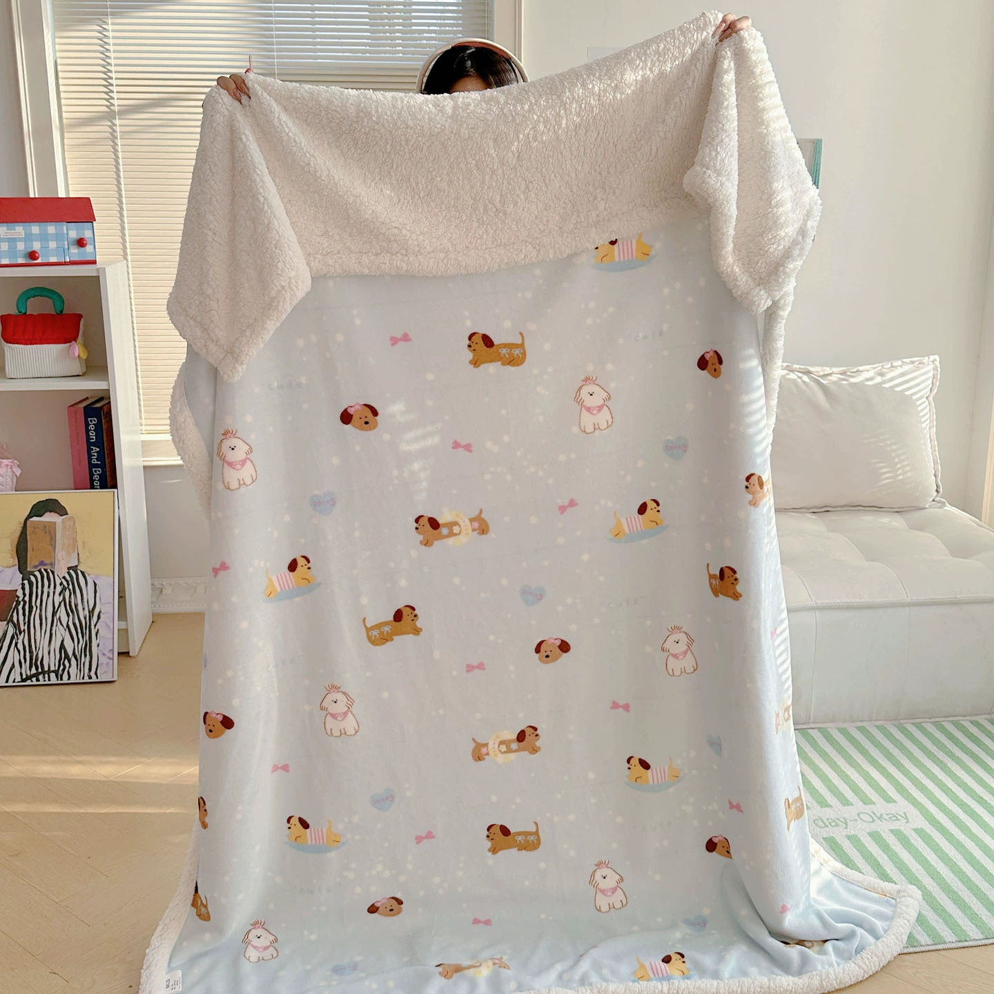 Новое Cartoon Milk Velvet Lamb Velvet Blanket Autumn and Winter Thickened Nap Blanket Office Lunch Break Air Conditioning Velvet Blanket Cover