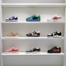 ��ó�羳�ⵥԳ��ͷBAPESTA SK8�վ�һ�ŵͰ��Ь�������˶�Ь��