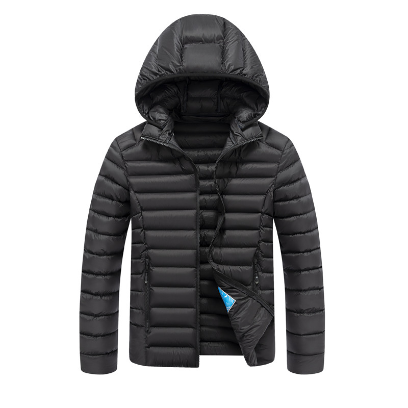 2026 invierno transfronterizo algodón casual de moda simple desmontable algodón con capuz hombre algodón cálido chaqueta casual