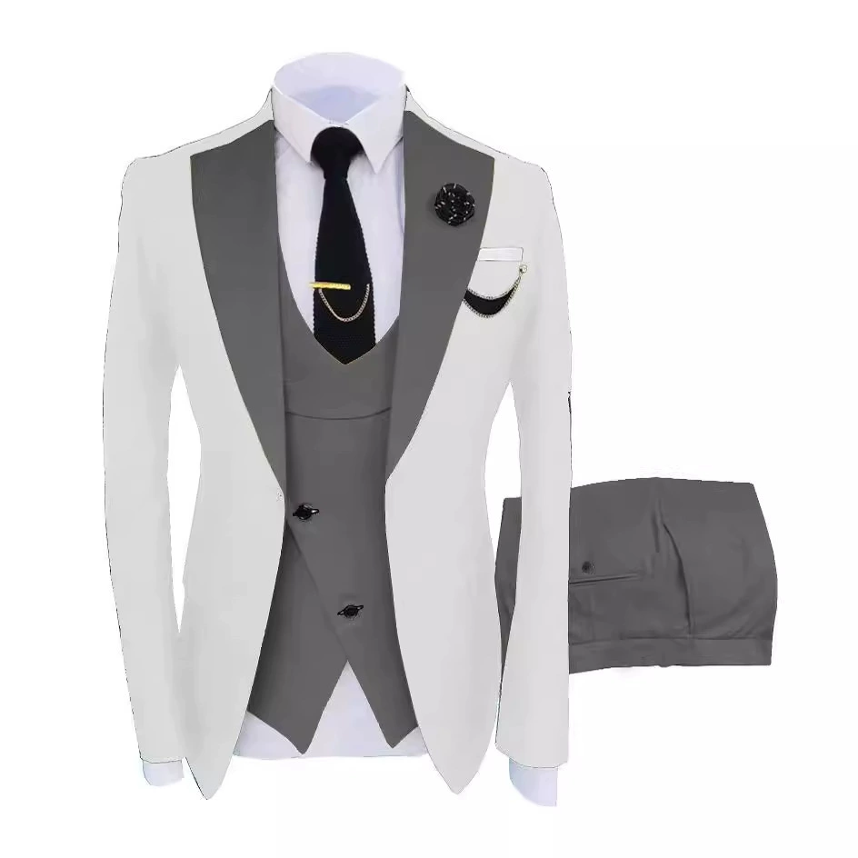 (Cross-border trading), men's set, suit, dress, Aliexpress, 3 piece set, slim fit