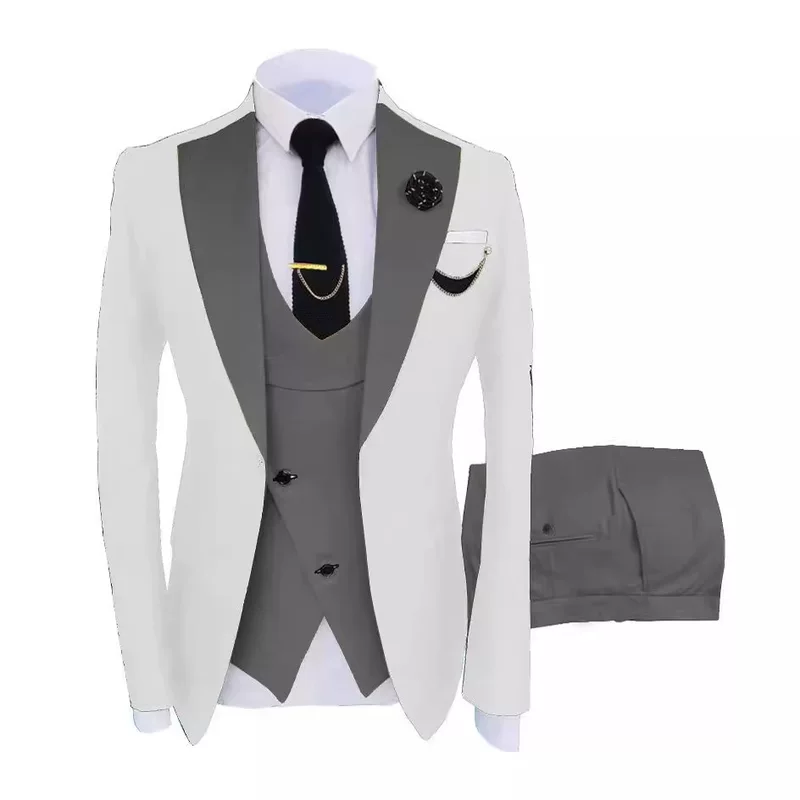 (Cross-border trading), men's set, suit, dress, Aliexpress, 3 piece set, slim fit