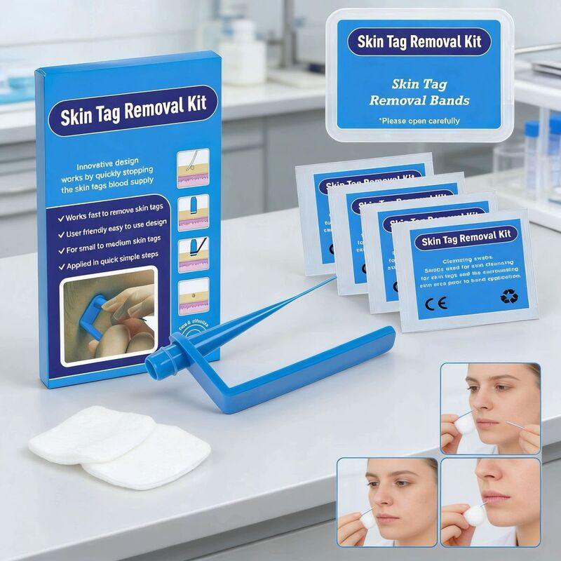 Purely Physical Skin Tag Remover Set for Removing Skin Tags, Moles, Warts, and Other Skin Growths with Rubber Bands Purely Physical Skin Tag Remover Set for Removing Skin Tags, Moles, Warts, and Other Skin Growths with Rubber Bands