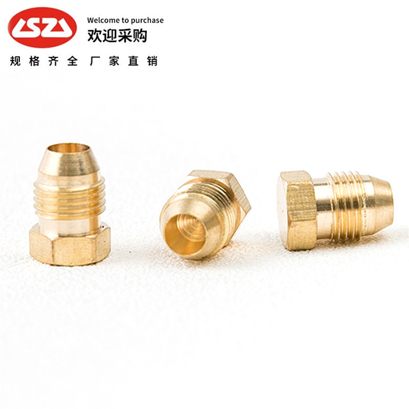 内卡堵头厂家机床配件全铜油路分配器油堵 外六角铜油塞 10X1