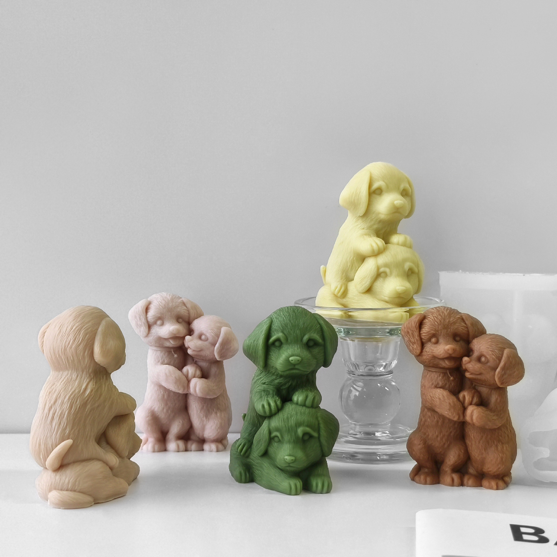 Jiahui Mei Labrador molde de silicona diy pieza pieza