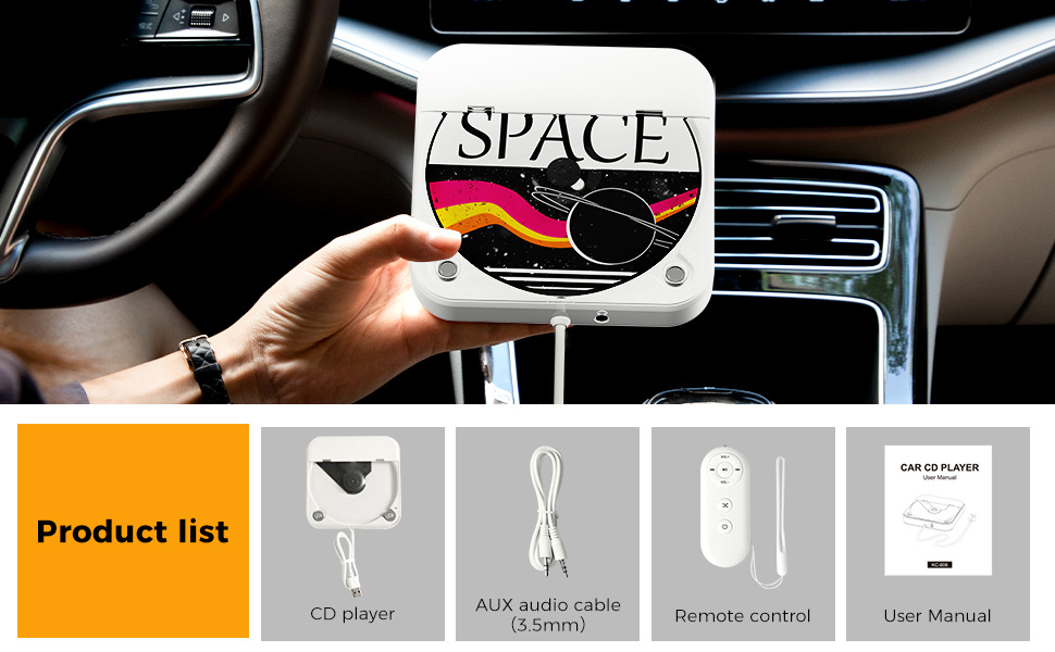 New Car Cd Player Optical Drive Portable Lossless USB Connection Universal Player Gift Cross-Border