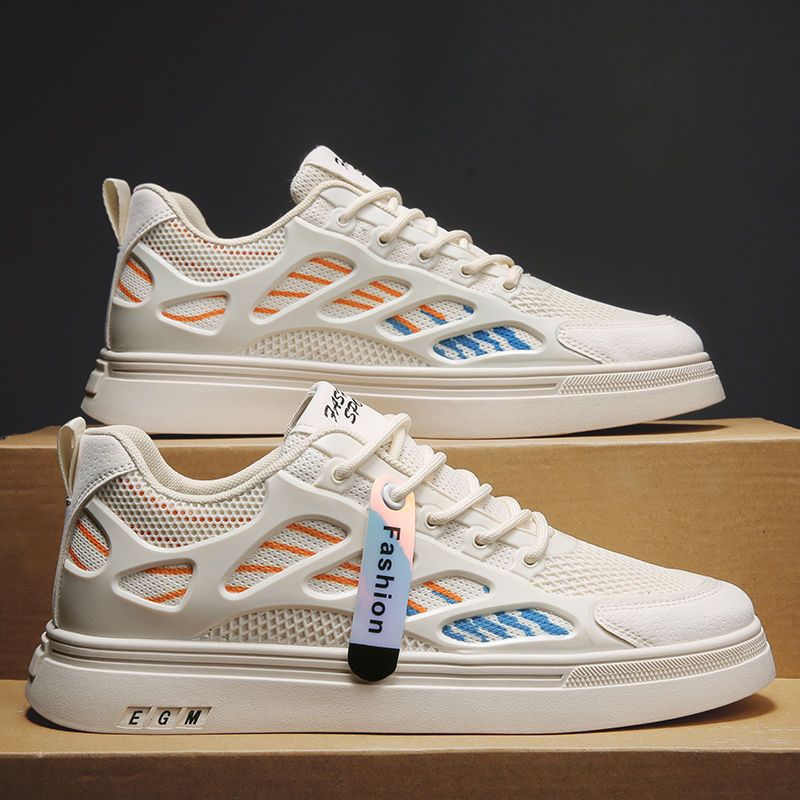 Casual Trendy Shoes Spring Trend Summer Men's Shoes Versatile Small Sports 2025 White Shoes New Leather Shoes White Board