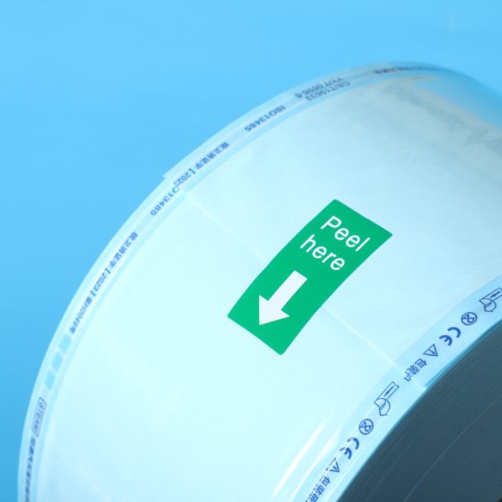 Heat-sealed flat roll bag high temperature and high pressure sterilization paper-plastic bag Chinese packaging dental consumables manufacturers in stock