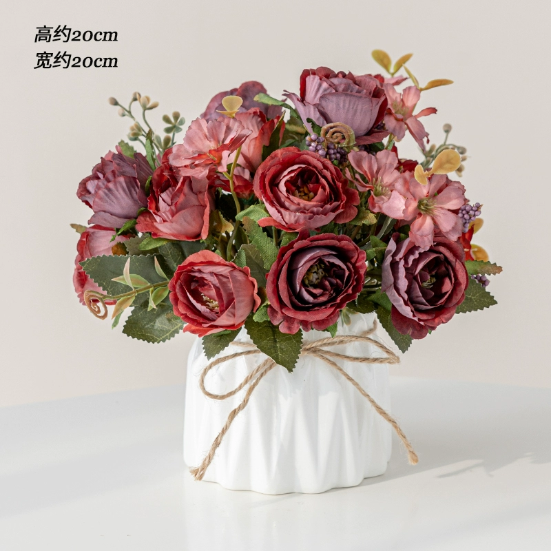 Nordic simulation flower decorative flower decorative flower room fake flowers fake flower plastic flower dining table flower bionic bionic flower bleaching flowers